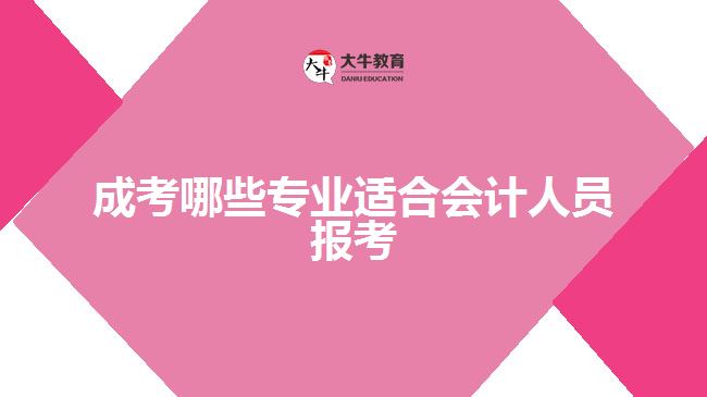 成考哪些專業(yè)適合會(huì)計(jì)人員報(bào)考