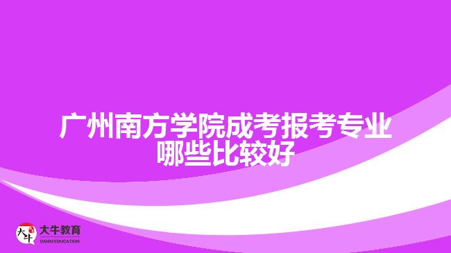 廣州南方學(xué)院成考報考專業(yè)哪些比較好