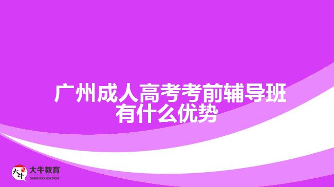 廣州成人高考考前輔導班有什么優(yōu)勢