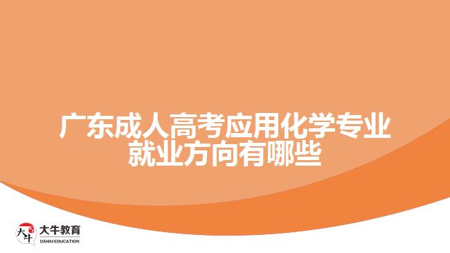 廣東成人高考應(yīng)用化學(xué)專業(yè)就業(yè)方向有哪些