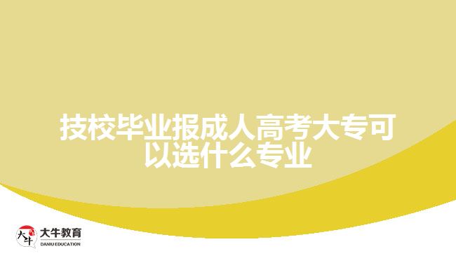 技校畢業(yè)報成人高考大?？梢赃x什么專業(yè)