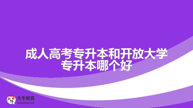 成人高考專升本和開放大學(xué)專升本哪個好