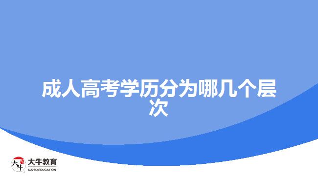 成人高考學歷分為哪幾個層次