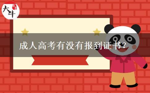 成人高考有沒(méi)有報(bào)到證書(shū)？