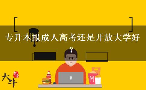 專升本報(bào)成人高考還是開放大學(xué)好？