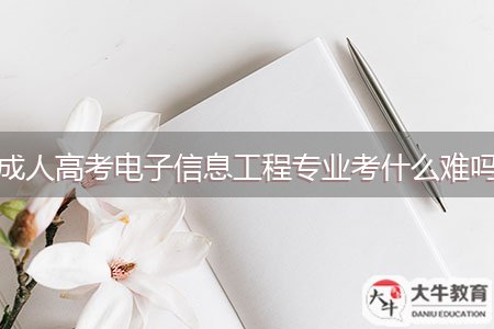 成人高考電子信息工程專(zhuān)業(yè)考什么難嗎