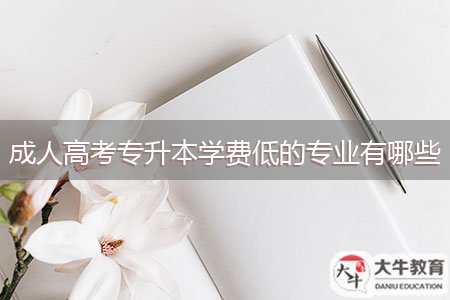 成人高考專升本學(xué)費低的專業(yè)有哪些