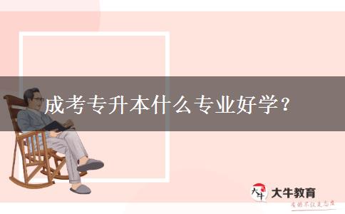 成考專升本什么專業(yè)好學(xué)？