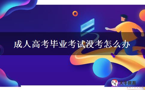 成人高考畢業(yè)考試沒考怎么辦