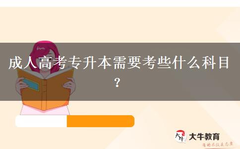 成人高考專升本需要考些什么科目？