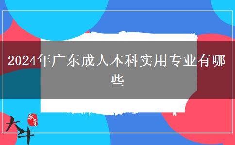 2024年廣東成人本科實(shí)用專業(yè)有哪些