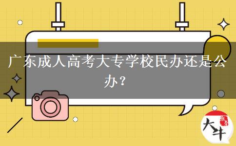 廣東成人高考大專學(xué)校民辦還是公辦？