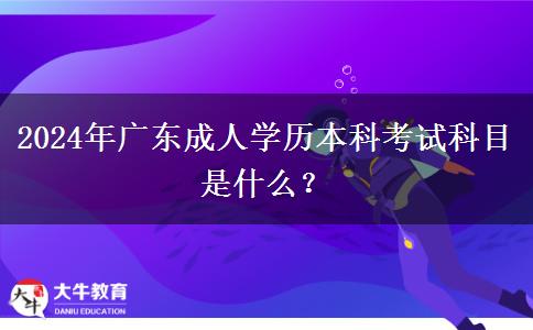 2024年廣東成人學(xué)歷本科考試科目是什么？