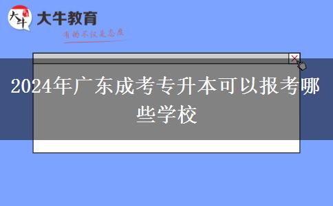 2024年廣東成考專(zhuān)升本可以報(bào)考哪些學(xué)校