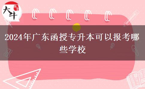 2024年廣東函授專升本可以報(bào)考哪些學(xué)校