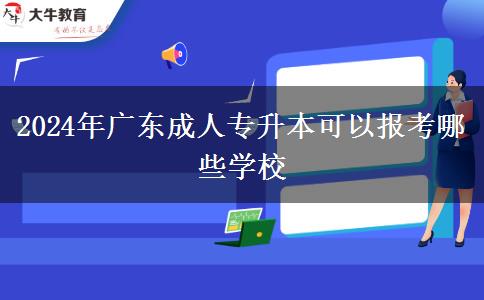 2024年廣東成人專升本可以報考哪些學(xué)校