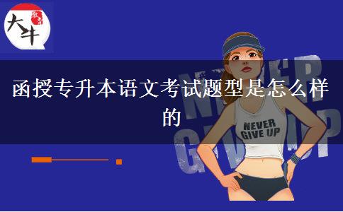 函授專升本語文考試題型是怎么樣的