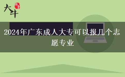 2024年廣東成人大?？梢詧?bào)幾個(gè)志愿專業(yè)