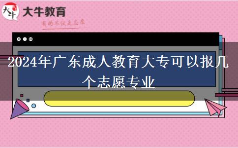 2024年廣東成人教育大?？梢詧?bào)幾個(gè)志愿專業(yè)