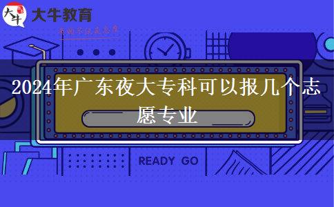 2024年廣東夜大?？瓶梢詧?bào)幾個(gè)志愿專業(yè)