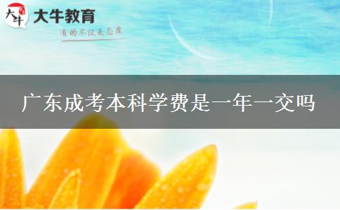 廣東成考本科學(xué)費是一年一交嗎