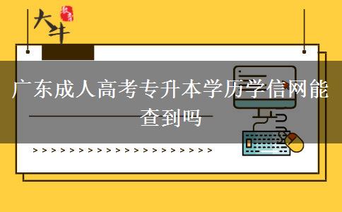 廣東成人高考專升本學歷學信網(wǎng)能查到嗎