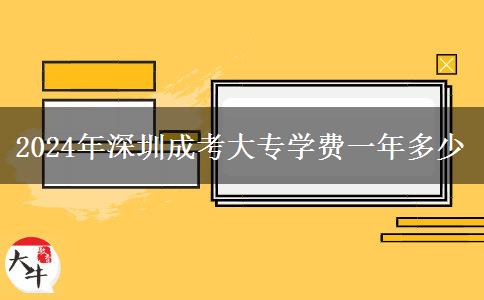 2024年深圳成考大專學(xué)費(fèi)一年多少