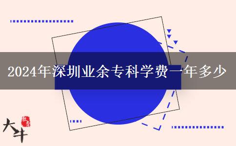 2024年深圳業(yè)余?？茖W(xué)費(fèi)一年多少