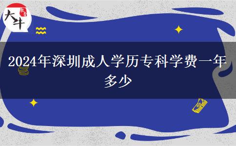 2024年深圳成人學(xué)歷?？茖W(xué)費(fèi)一年多少