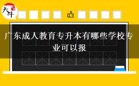 廣東成人教育專升本有哪些學(xué)校專業(yè)可以報(bào)