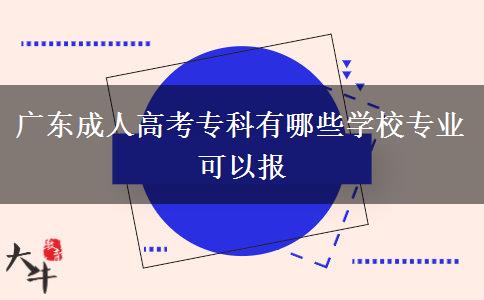 廣東成人高考專科有哪些學(xué)校專業(yè)可以報(bào)