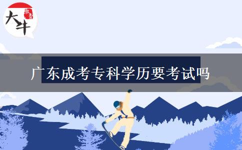 廣東成考專(zhuān)科學(xué)歷要考試嗎