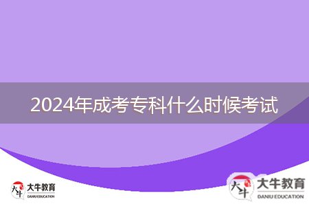 2024年成考?？剖裁磿r(shí)候考試