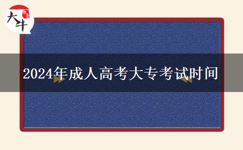 2024年成人高考大?？荚嚂r(shí)間