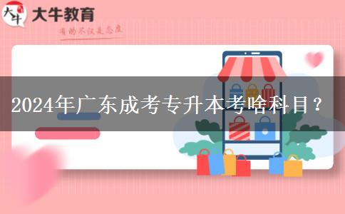 2024年廣東成考專升本考啥科目？