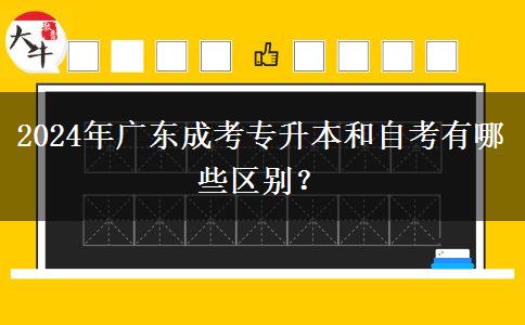 2024年廣東成考專升本和自考有哪些區(qū)別？