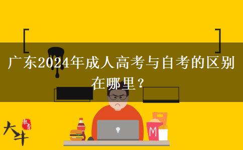 廣東2024年成人高考與自考的區(qū)別在哪里？