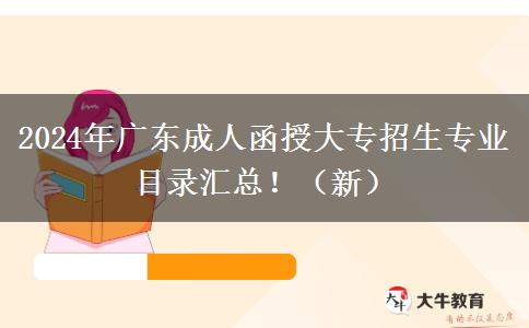 2024年廣東成人函授大專(zhuān)招生專(zhuān)業(yè)目錄匯總?。ㄐ拢? width=