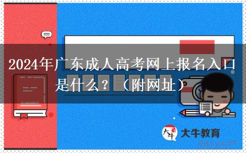 2024年廣東成人高考網(wǎng)上報(bào)名入口是什么？（附網(wǎng)址）