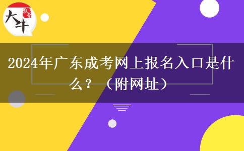 2024年廣東成考網(wǎng)上報名入口是什么？（附網(wǎng)址）