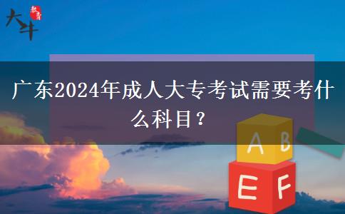 廣東2024年成人大?？荚囆枰际裁纯颇浚? width=