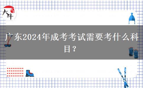 廣東2024年成考考試需要考什么科目？