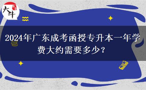 2024年廣東成考函授專升本一年學費大約需要多少？