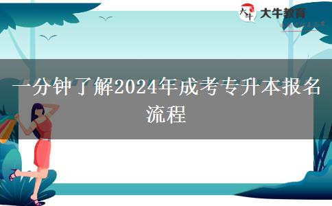 一分鐘了解2024年成考專升本報(bào)名流程