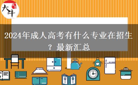 2024年成人高考有什么專業(yè)在招生？最新匯總