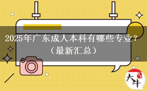 2025年廣東成人本科有哪些專業(yè)？（最新匯總）